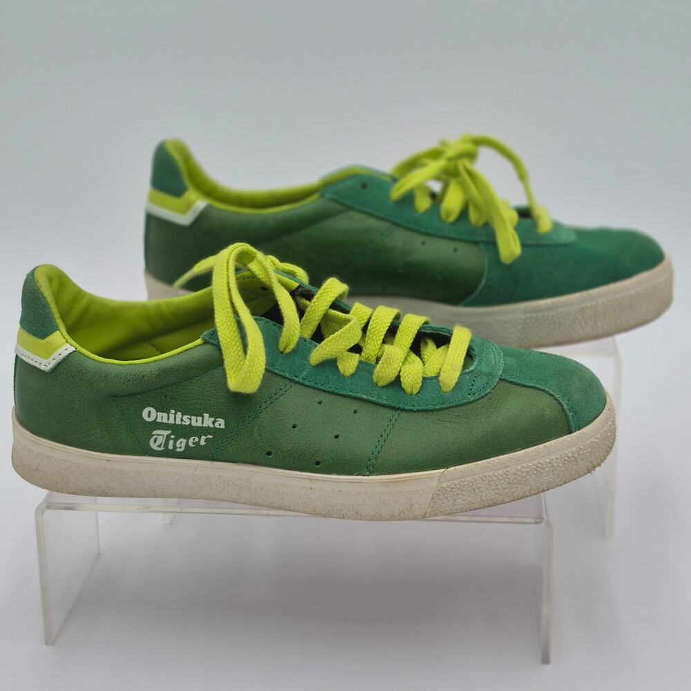 Onitsuka Tiger Lawnship Green Leather Suede Sneakers D9G8L Women Size US7 S0103